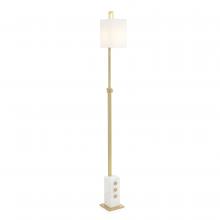 John-Richard JRL-10629 - se Adjustable Floor Lamp, 1-Light, Gold, White Linen Shade, 5&34;W JRL-10629