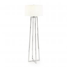 John-Richard JRL-10681 - a Floor Lamp, 1-Light, Polished Nickel, White Linen Shade, 64&34;H JRL-10681