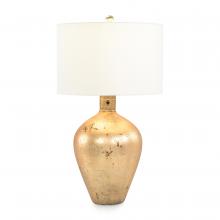 John-Richard JRL-10686 - lly Table Lamp, 1-Light, Antique Brass, White Round Shade, 31&34;H JRL-10686