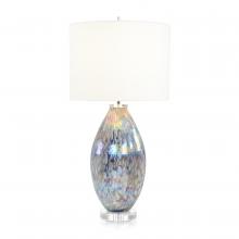 John-Richard JRL-10693 - ight, Multicolored, Clear Acrylic Base, White Round Shade, 32&34;H JRL-10693