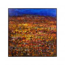 John-Richard JRO-3116 - 39;s Warmth Framed Art, Orange, Blue, 49&34;H x 49&34;W x 2&34;D JRO-3116