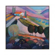 John-Richard JRO-3253 - Farm Vista Framed Art, Green, Purple, 47&34;H x 47&34;W x 2&34;D JRO-3253