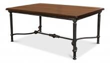 Sarreid 24501 - Layton Cocktail Table, Acacia Wood, Iron Frame, 48"W 24501