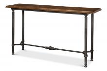 Sarreid 26190 - Layton Console, Walnut Top, Iron Frame, 60"W 26190