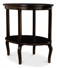 Sarreid 30891 - Golden Rim Side Table, Ebony, 31"H 30891