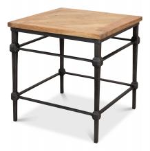 Sarreid 30945 - Hunter Side Table, Driftwood Top, Brushed Iron Frame, 24"H 30945