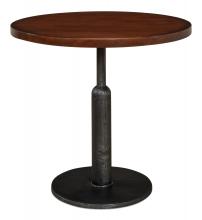 Sarreid 40332 - Ironclad Caf? Table, Walnut, Iron Base, 32"W 40332