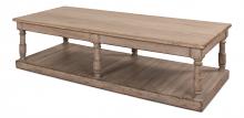 Sarreid 40687 - Ada Coffee Table, Natural, 71"W 40687