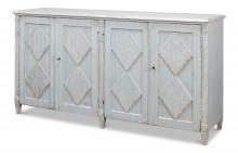 Sarreid 40765 - Roanne Sideboard, Distressed Blue, Distressed Gray, 77"W 40765