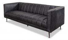 Sarreid 40926 - Lexington Sofa, Gray Leather, 83"W 40926