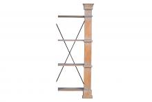 Sarreid 52649-2 - Modular Bookshelf Extender, Distressed Blue, 11"W 52649-2