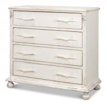 Sarreid 52967 - Buck's Commode, Distressed White, 44"W 52967