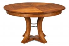 Sarreid 53253-7 - Oxford Jupe Dining Table, Aged Tobacco, 54"W 53253-7