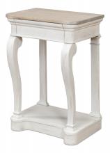 Sarreid 53291 - Betto Nightstand, Gray, Distressed White, 20"W 53291