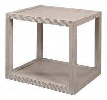 Sarreid 53301 - Camden Side Table, Gray, Wood, 24"H 53301