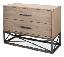 Sarreid 53347 - Blyth Chest, Pine Wood, Iron Base, 44"W 53347