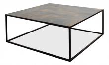 Sarreid 53399 - Como Cocktail Table, Gray Porcelain Top, Matte Black Frame, 47"W 53399