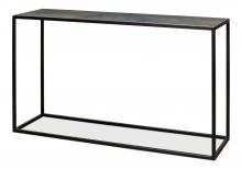 Sarreid 53401 - Como Console, Gray Porcelain Top, Matte Black Frame, 54"W 53401