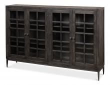 Sarreid 53420 - Bauhaus Cabinet, Gunmetal, 68"W 53420