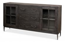 Sarreid 53421 - Bauhaus Sideboard, Gunmetal, 68"W 53421