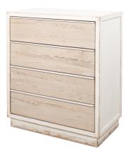 Sarreid 53445 - Stefano Commode, 4-Drawer, Antique White, 32"W 53445