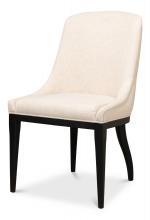 Sarreid 53477 - Claire Dining Chair, Cream, Black Frame, 19"H 53477