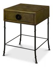 Sarreid 53561-3 - Gabriella Side Table, Leaf Green, Iron Frame, 24"H 53561-3