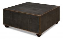 Sarreid 53563-1 - Gideon Cocktail Table, Antique Gray, Gold, 36"W 53563-1