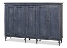 Sarreid 53652 - Ashlyn Sideboard, Distressed Blue, 79"W 53652