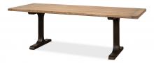 Sarreid 53675 - Decan Dining Table, Natural, Iron Legs, 94"W 53675