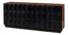 Sarreid 53691 - Megan Sideboard, Brown, Black Doors, 81"W 53691