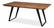 Sarreid 53692 - Paige Dining Table, Brown, Black Legs, 72"W 53692