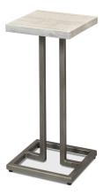 Sarreid 53830 - Pinto End Table, Gray Wash Top, Gunmetal Base, 10"W 53830