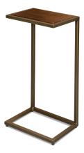 Sarreid 53833 - Pablon End Table, Wood Top, Gold Base, 14"W 53833