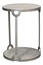 Sarreid 53834 - Phin End Table, Gray Wash Top, Gunmetal Base, 17"W 53834