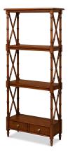 Sarreid 56-6 - Rhodes Etagere, Walnut, 25"W 56-6