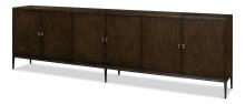 Sarreid 58-34-2 - Barton Cabinet, Dark Oak, 108"W 58-34-2