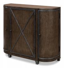 Sarreid 77-153-2 - Asia Console, Dark Oak, Hammered Black, 40"W 77-153-2