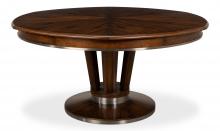 Sarreid 78-115 - Soho Jupe Dining Table, Large, Walnut, 64"W 78-115