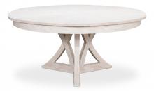 Sarreid 78-183-6 - Casual Jupe Dining Table, Large, Distressed White, 64"W 78-183-6