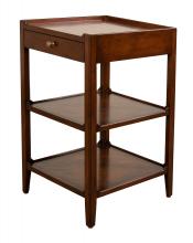 Sarreid 79-3 - Three Tier Side Table, Walnut, 29"H 79-3