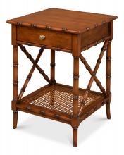 Sarreid 79-9 - Far East Side Table, Walnut, 24.5"H 79-9