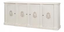 Sarreid R110-37 - Crested Cabinet, White, 96"W R110-37