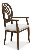 Sarreid U167-07F46 - Goccia Armchair, Cream Fabric, Driftwood Frame, 42"H U167-07F46