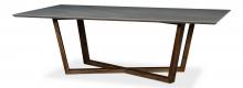 Sarreid U198-AS - Double Pedestal Dining Table, Gray Porcelain Top, Driftwood Base, 95"W U198-AS