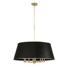 Varaluz 364P08MBFG - Coco 8-Lt Pendant - Matte Black/French Gold