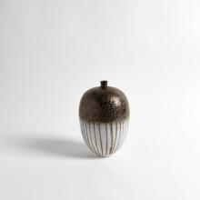 Global Views Company 1.10696 - Reactive Bronze Stripe Vessel - Small