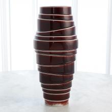 Global Views Company 1.10833 - Layered Vase - Oxblood - Tall