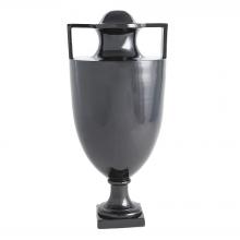 Global Views Company 3.31606 - Square Handle Amphora Urn - Matte Black