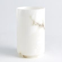 Global Views Company 3.31618 - Alabaster Cylinder Vase - White - Large